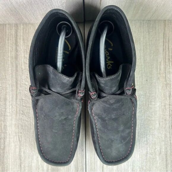 Clark’s Wallabees Stinson Hi black Canvas Chukka Boot Lace Up Shoe Mens Size 9.5 - Picture 10 of 10